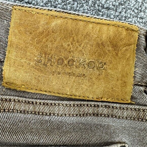 Shockoe Atelier Slim Earthwood Button Fly Jeans Taupe Beige 29 - Picture 7 of 11